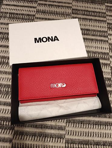 Novčanici: MONA ženski kožni novčanik – crveni - Brend: MONA - Materijal — 1