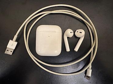 qulaqlig: İşlənmiş Simsiz (Bluetooth) Qulaqcıqlar, Apple, rəng - Ağ — 1