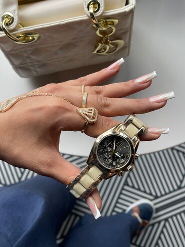 klassik qadin pencekleri: Qol saatı, Michael Kors, rəng - Qızılı