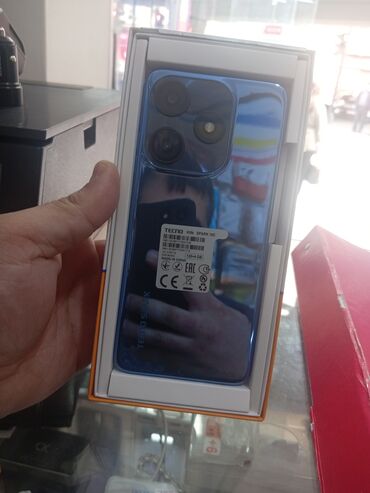 kontakt home işlənmiş telefonlar: Tecno Spark 10C, 128 GB, rəng - Göy, Zəmanət, Düyməli, Sensor