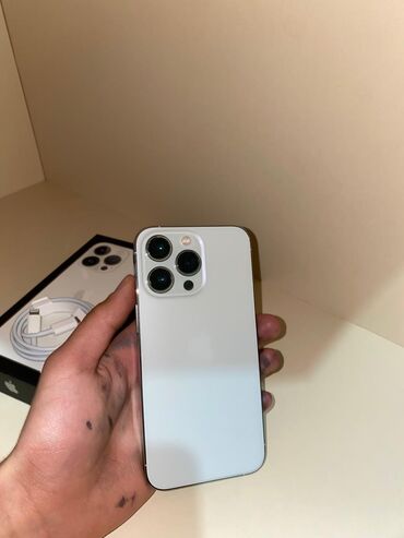 Apple iPhone: IPhone 13 Pro, 128 GB, Gümüşü, Barmaq izi, Simsiz şarj, Face ID