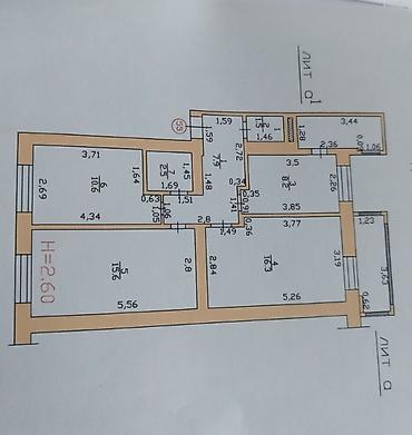 квартира татан: 3 комнаты, 62 м², Таатан ТЦ Индивидуалка, 2 этаж, Свежий ремонт — 4