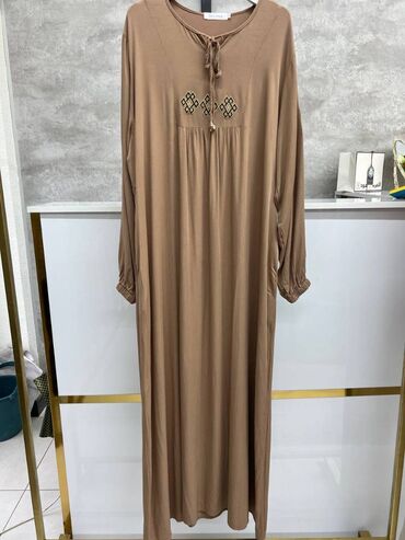 здоров мом: Повседневное платье, Made in KG, Длинная модель, Хлопок, 5XL (EU 50)