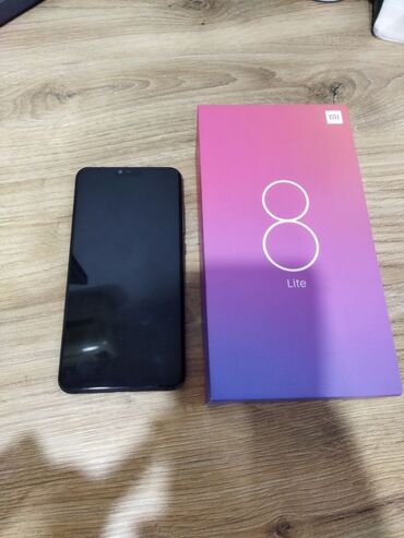 чехлы poco: Xiaomi, Mi 8 Lite, Колдонулган, 64 ГБ, түсү - Кара, 2 SIM