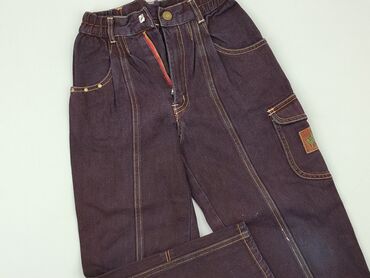 jeansy dziewczęce pepco: Spodnie jeansowe, 7 lat, 116/122, stan - Dobry