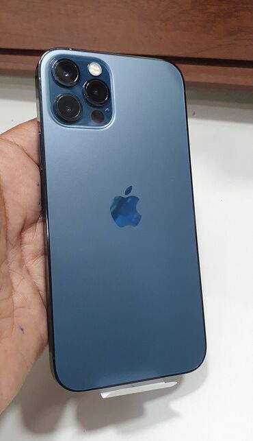 Apple iPhone: IPhone 12 Pro, Скидка 10%, Б/у, 128 ГБ, Blue Titanium, Чехол, 81 %