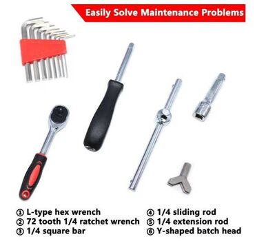 Setovi ručnog alata: Set nasadnih ključeva i bitova 1/4" – 131 komada u koferu - — 9