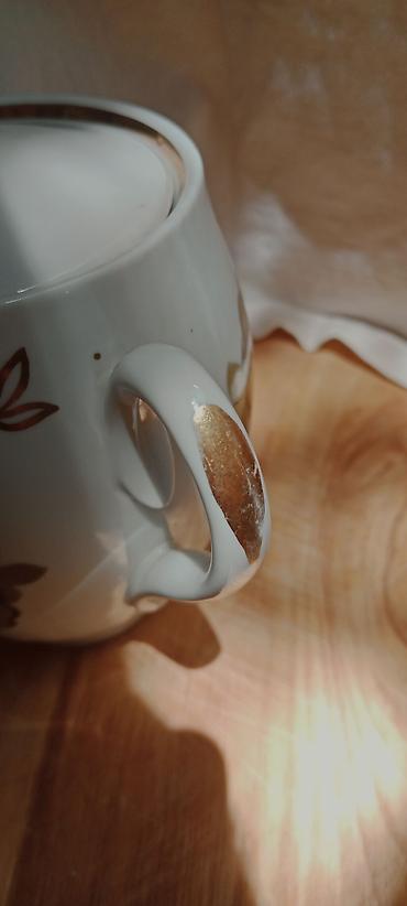 молочник: •Сервиз чайный СССР Барановка 1970г "Тюльпан" зелёный 🔥☕ Клеймо — 5