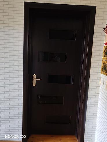 Hundurluyu 210 sm eni 97 İç qapı – tünd qəhvəyi rəng, şüşəli dizayn lalafo.az -da — 2 Hundurluyu 210 sm eni 97 İç qapı – tünd qəhvəyi rəng, şüşəli dizayn — 2