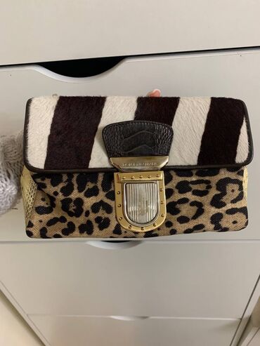 Çantalar: Orijinal Dolce Gabbana vintaj çanta. Kənarları piton dərisi, üstü poni
