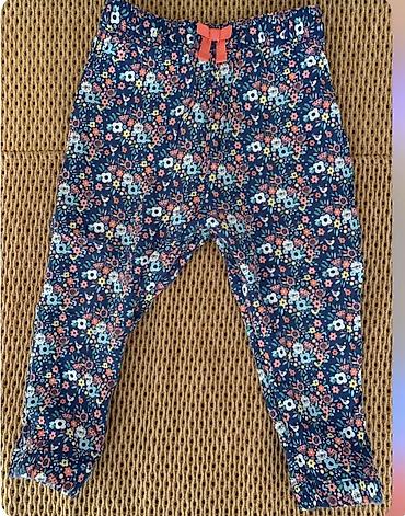 uşaq şalvarı: Uşaq üçün çiçək naxışlı şalvar/leggins. - Rəng: tünd göy fon — 1