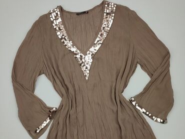 eleganckie brązowa bluzki: Bluzka Damska, XL, stan - Idealny
