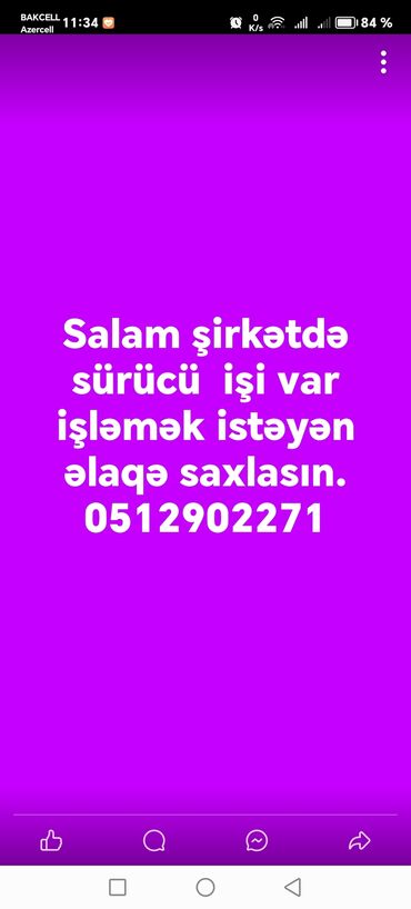 189 taksi surucu teleb olunur: Дальнобойщик требуется, 6/1, До 1 года опыта, Ежемесячная оплата