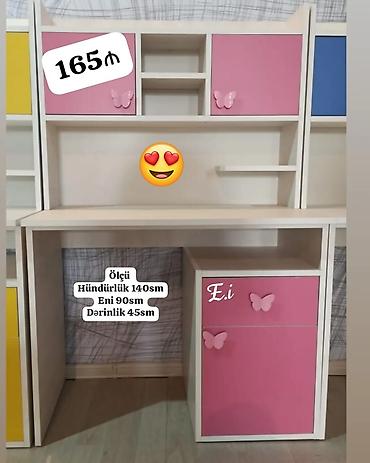 Uşaq masaları: Qız üçün, Yeni, Siyirməli, Yazı masası, Stulsuz — 1