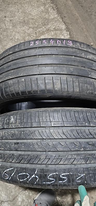 разнопарка: Шины 255 / 40 / R 19, Лето, Б/у, 1 шт, Легковые, Корея, Pirelli — 1