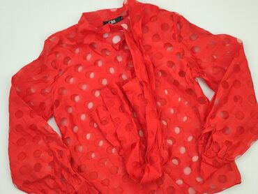 czerwona bluzki z koronki: Bluzka Damska, L, stan - Dobry