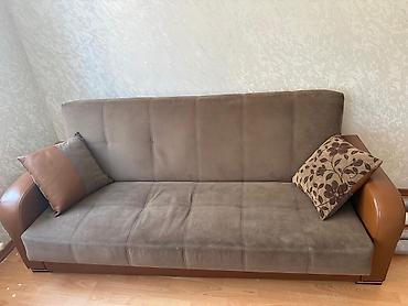 Divanlar: Divan-kravat, İşlənmiş, Açılan, Bazalı, Vеlur parça, Çatdırılma yoxdur — 1