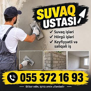 quru odun: Suvaq ustası xidməti Qiymet mayak 5 azn mayakla 6 azn yerne ıse uyqn — 1