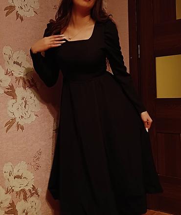 smart watch az: Qara rəngli midi don - Klassik “little black dress” üslubunda - — 1
