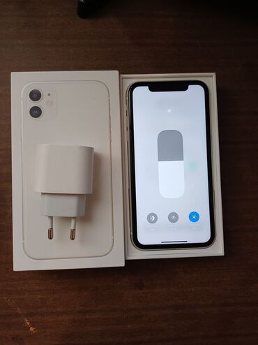 Apple iPhone: IPhone 11, 128 GB, Ağ, Zəmanət, Face ID, Sənədlərlə