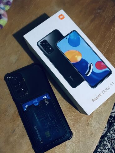 чехол для телефона с рисунком: Xiaomi, Redmi Note 11, Б/у, 128 ГБ, цвет - Синий, 2 SIM