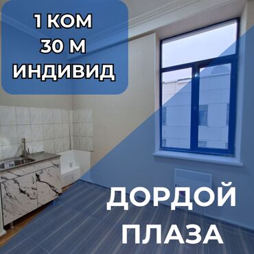 купить квартиру бишкек центр: 1 бөлмө, 30 кв. м, Жеке план, 4 кабат, Евроремонт