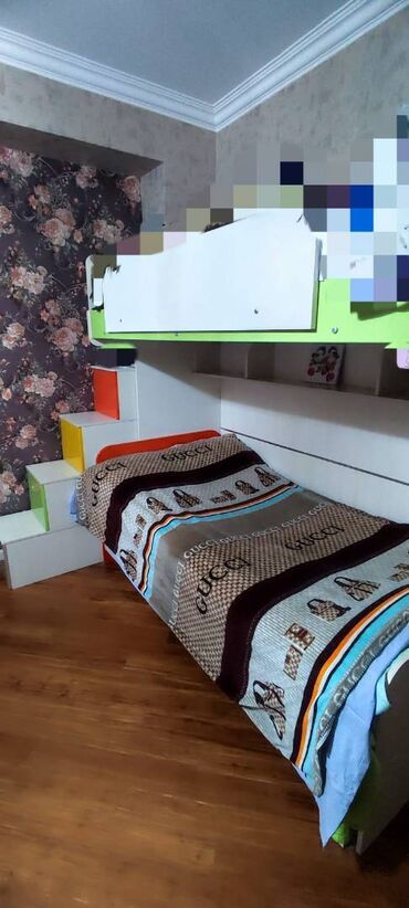 Детские двухъярусные кровати: Б/у, Для девочки и мальчика, С матрасом, С выдвижными ящиками, Азербайджан