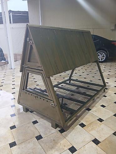 Товары и оборудование для с/х животных: Передвижной курятник/вольер треугольной формы (А-образная — 1