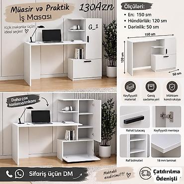 Müasir və praktik iş masası – kiçik məkanlar üçün ideal seçim! lalafo.az -da Müasir və praktik iş masası – kiçik məkanlar üçün ideal seçim!