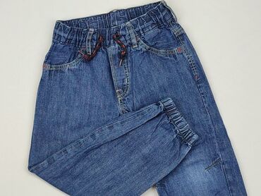 Jeansowe: Spodnie jeansowe, H&M, 4-5 lat, 110, stan - Dobry