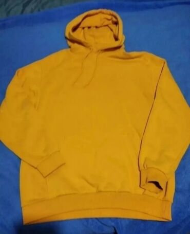 waikiki muški duksevi: Sweatshirt, L (EU 52), color - Yellow, With a hood