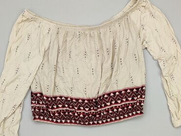 bezowa bluzki z długim rekawem: Блуза жіноча, H&M, M, стан - Хороший