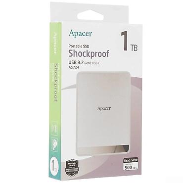 portable ssd: Apacer AS724 1TB USB 3.2 Gen 2 Cream portable SSD Bütün kateqoriyalar — 1