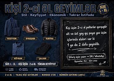 ikinci el kravat satisi: Kişi 2-ci əl geyimləri – L və XL ölçülər Stil • Keyfiyyət • Ekonomik — 1