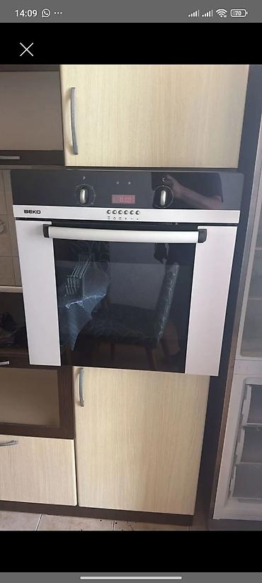elekt: Beko quraşdırılan elektrik sobası - Rəng: inox/silver-qara ön panel — 1