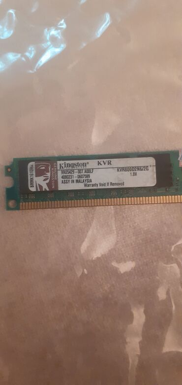 kompüter ramı: Operativ yaddaş (RAM) Kingston, 2 GB, 3000 Mhz, DDR2, PC üçün, Yeni
