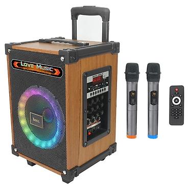 blu ray disk: HOCO HA2 Wave Karaoke Dinamik 45W RGB və 2 Simsiz Mikrofon HOCO HA2 — 1