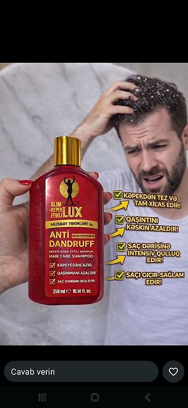 minoksidil 5 köpük: SLIM LUX Anti-Dandruff saç baxımı şampuanı – 250 ml (10.14 fl. oz.) - — 1