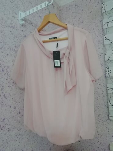 блузка женская размер м: Блузка, Классическая модель, Шифон, Однотонный, Прозрачная модель