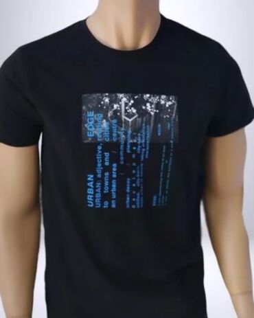 braon odela: Short sleeves T-shirt, L (EU 52), color - Blue, Cotton