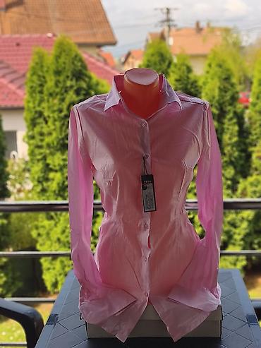 Košulje: Ženska košulja – svetloružičasta - Klasičan kroj sa kragnom i — 9