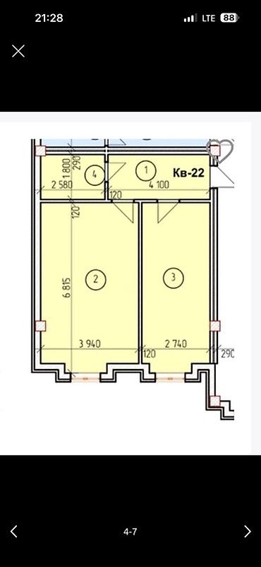 аренда квартиры новопавловка: 2 комнаты, 52 м², Элитка, 7 этаж, ПСО (под самоотделку) — 4