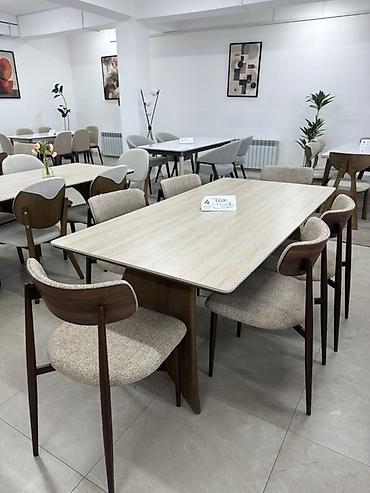 study table: Обеденный гарнитур в современном сканди-стиле Состав: - Стол — 4