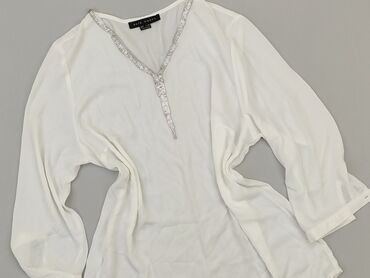 bluzki biało czarne eleganckie: Blouse, L (EU 40), condition - Good