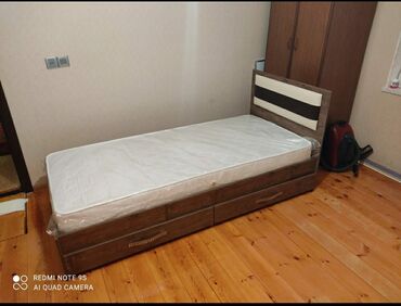 yuxuda taxt carpayi gormek: Новый, Односпальная кровать, Без подьемного механизма, С матрасом, С выдвижными ящиками, Азербайджан
