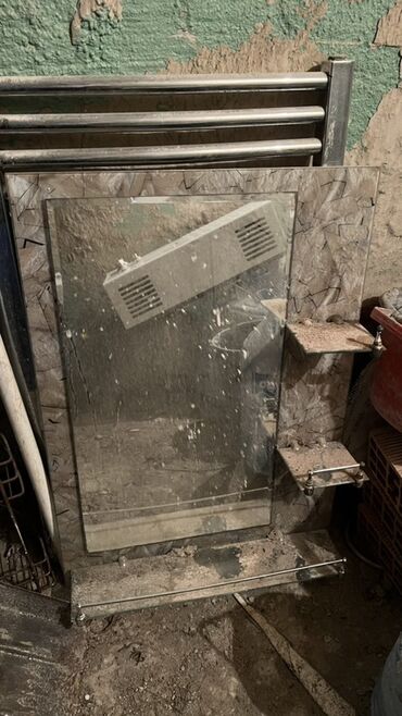 рама для зеркала: Vanna otağı üçün divar güzgüsü və şüşə aksesuar dəsti - Böyük divar