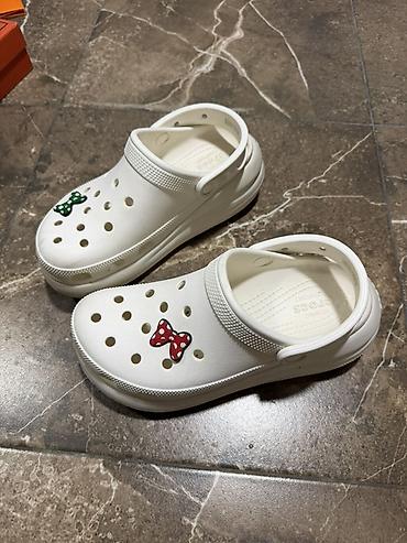 Сабо: Сабо, 38, Crocs, Б/у, цвет - Белый, Самовывоз — 1