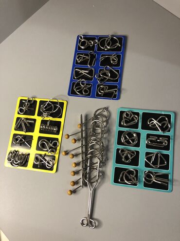 серебра: Металический набор головоломок для взрослых и детей. Разные уровни