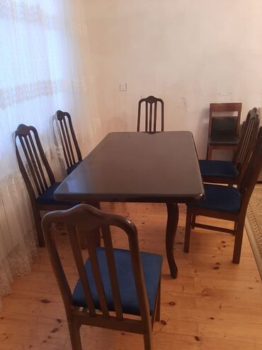 Комплекты столов и стульев: Для гостиной, Б/у, Прямоугольный стол