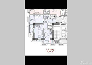 Продажа квартир: 2 комнаты, 78 м², Элитка, 12 этаж